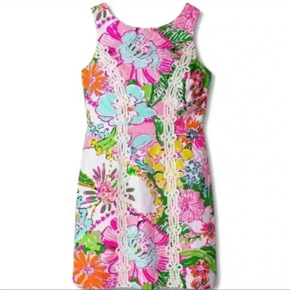 NWT Lilly Pulitzer Target Pink Nosey Posie Shift Mini Dress 8 - Picture 1 of 5